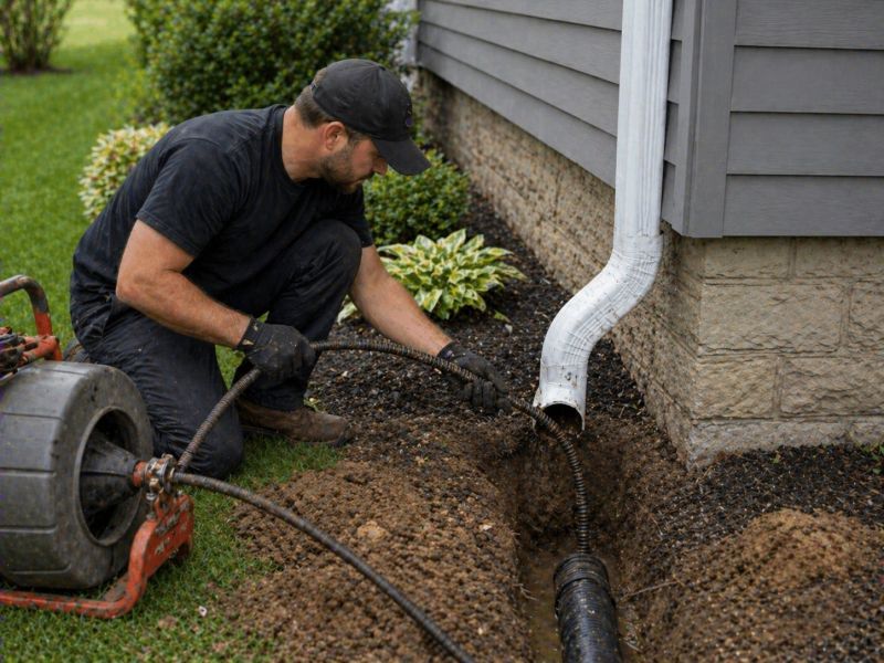 Downspout Snaking in Arvada, CO
